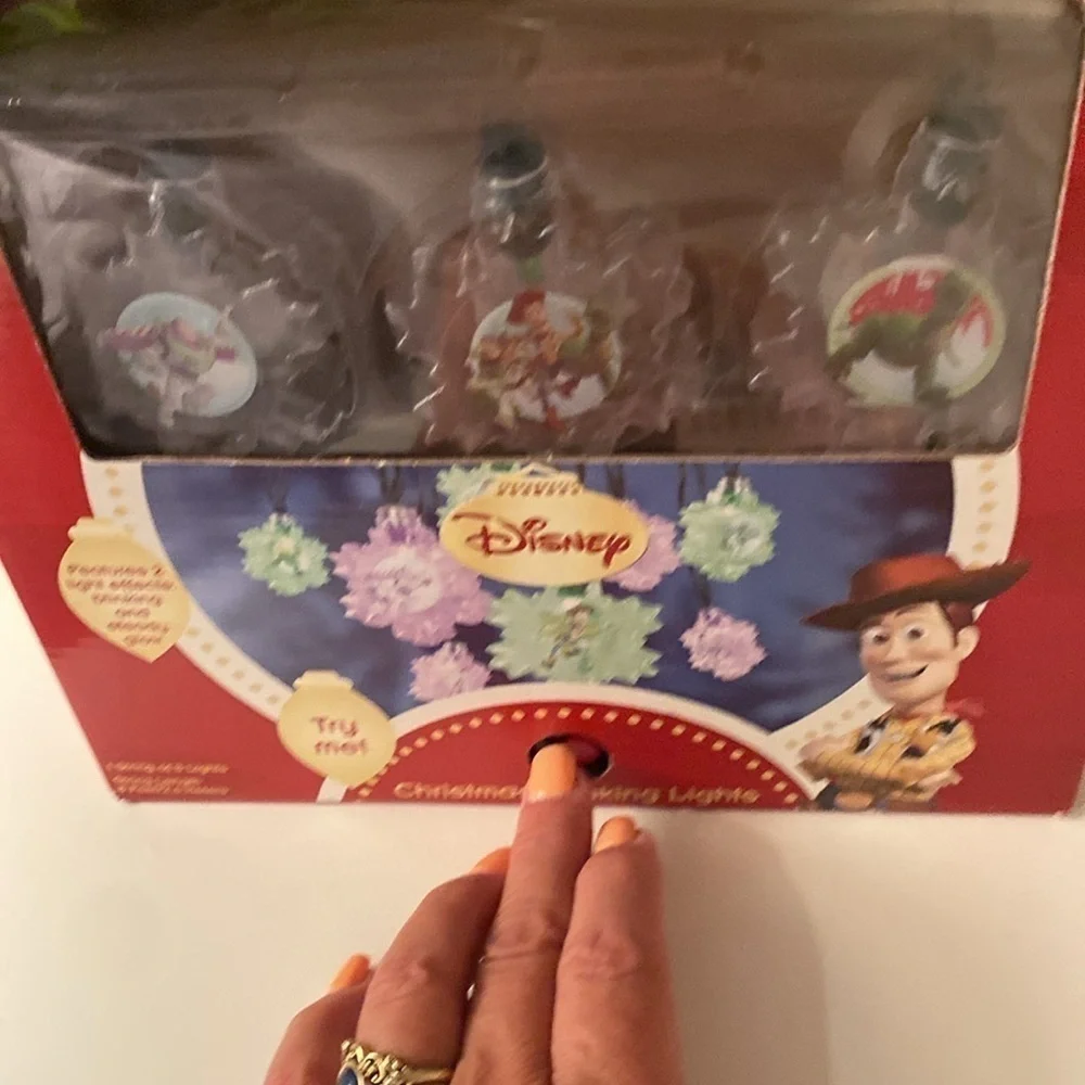 DISNEY TOY STORY MOTION ACTIVATED (8) CHRISTMAS TREE LIGHTS~BLINKING/STEADY~NIB